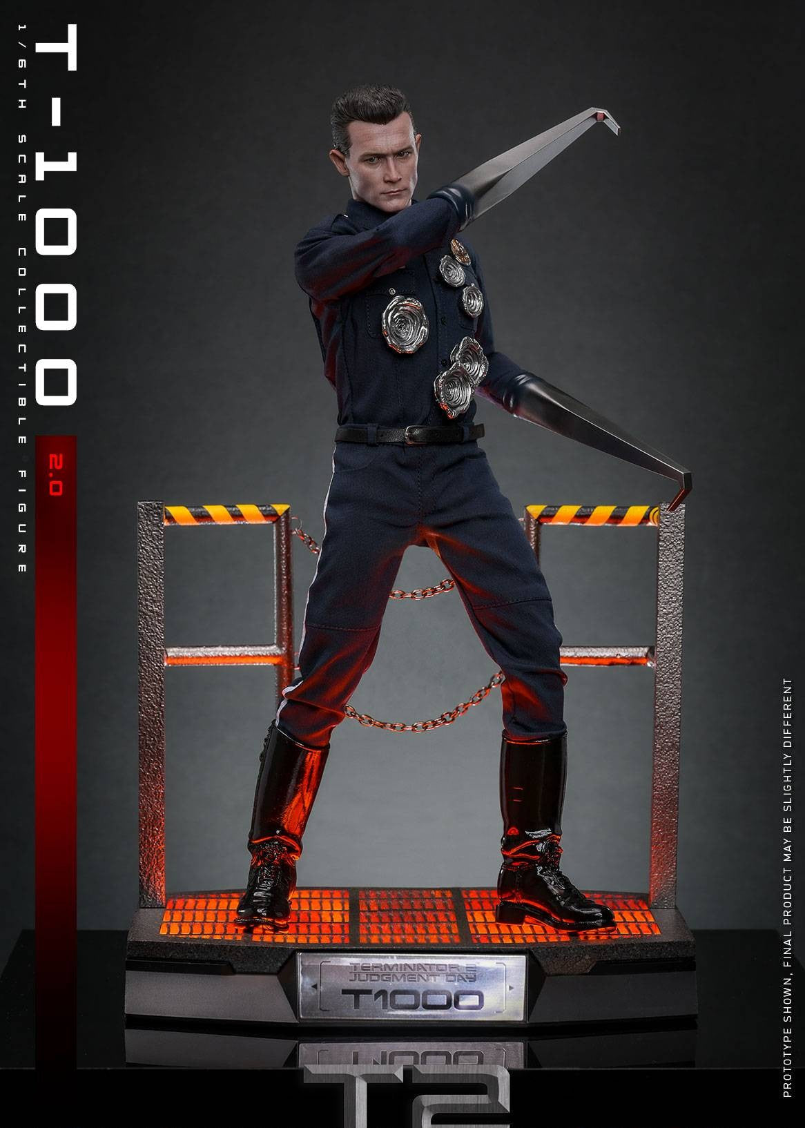 Hot Toys Terminator-Terminator 2 Judgement Day T1000 (2.0) MMS774 1/6 Scale Figure