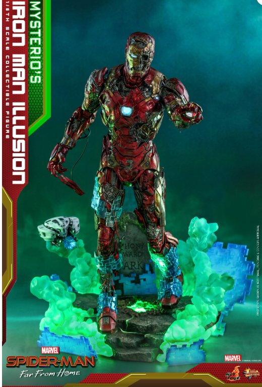 Hot Toys Far From Home Mysterio’s Iron Man Illusion Spider-Man MMS580 1/6 Figure