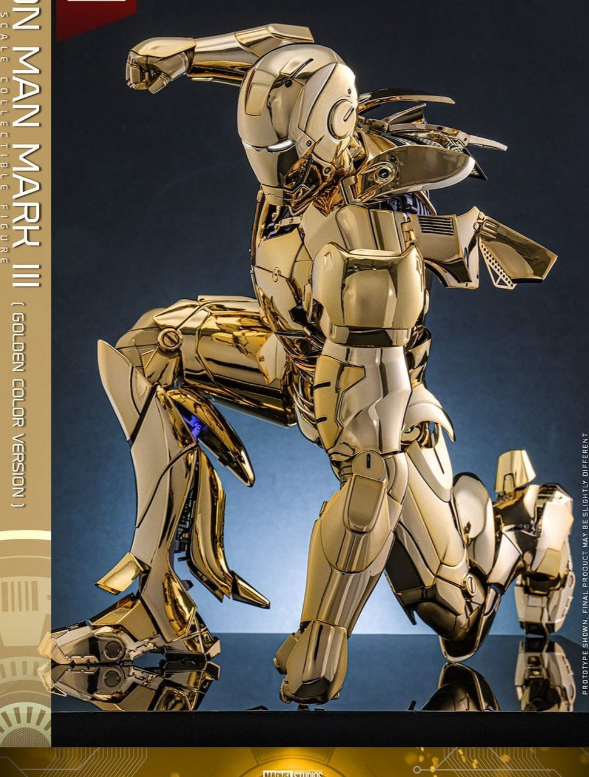 Hot Toys Iron Man Mark III (Golden Color Version) Hot Toys D69 Iron Man MMS764 1/6 Scale Figure
