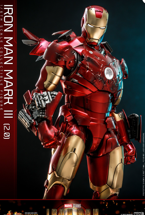Hot Toys Iron Man Mark III 2.0 Hot Toys D48 Iron Man MMS664 1/6 Scale Figure