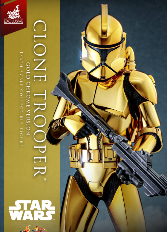 Hot Toys Clone Trooper (Gold Chrome) Hot Toys Star Wars MMS735 1/6 Scale Figure