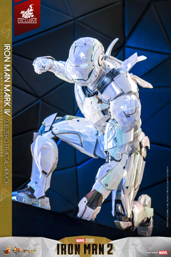 Hot Toys  Iron Man Mark IV (Sub-Zero Fractal Armor) Hot Toys D76 Iron Man 2 MMS830 1/6 Scale Figure