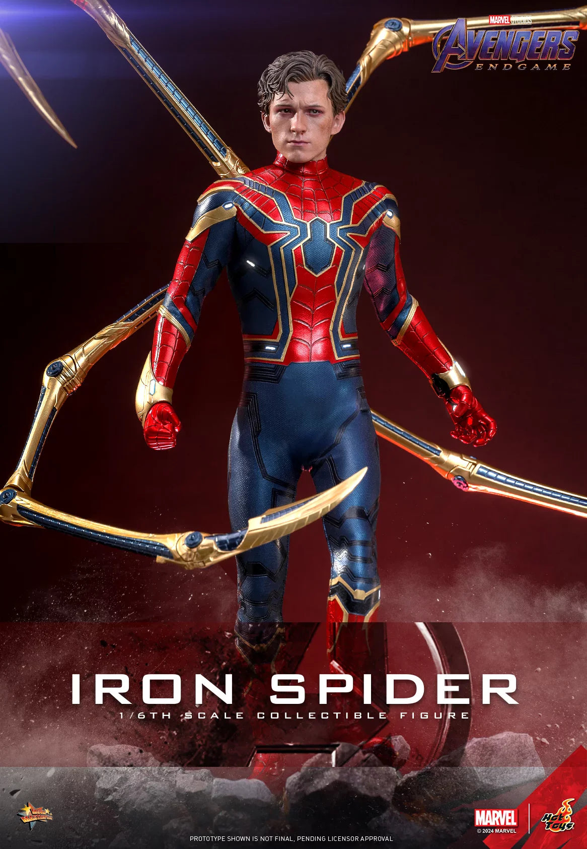 Hot Toys Iron Spider Hot Toys Avengers Endgame Sculpted Version MMS761 1/6th Scale Collectible Figure