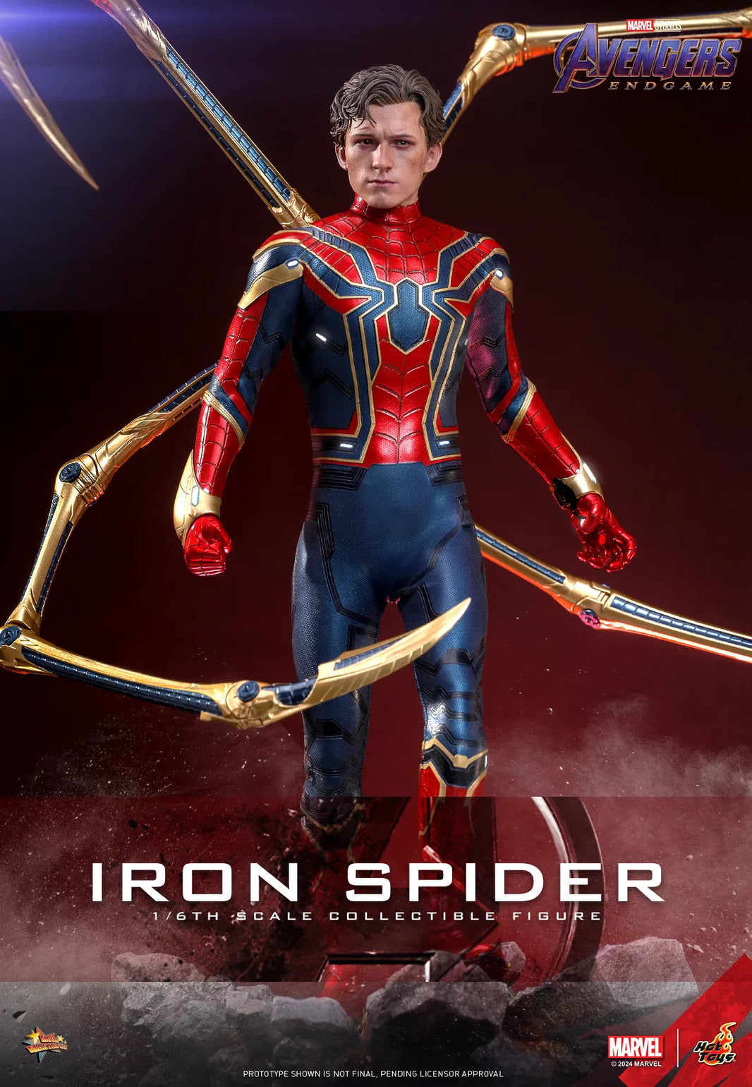 Hot Toys Iron Spider Hot Toys Avengers Endgame Sculpted Version MMS761 1/6th Scale Collectible Figure