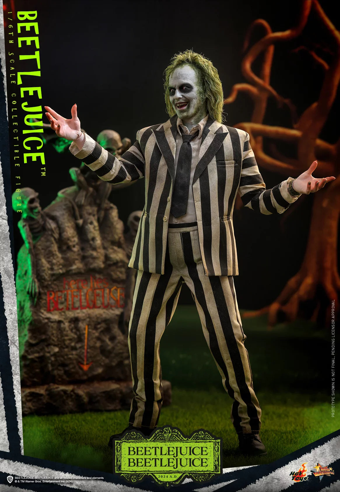 Hot Toys Beetlejuice Hot Toys Beetlejuice Beetlejuice MMS767 1/6 Scale Collectible Figure