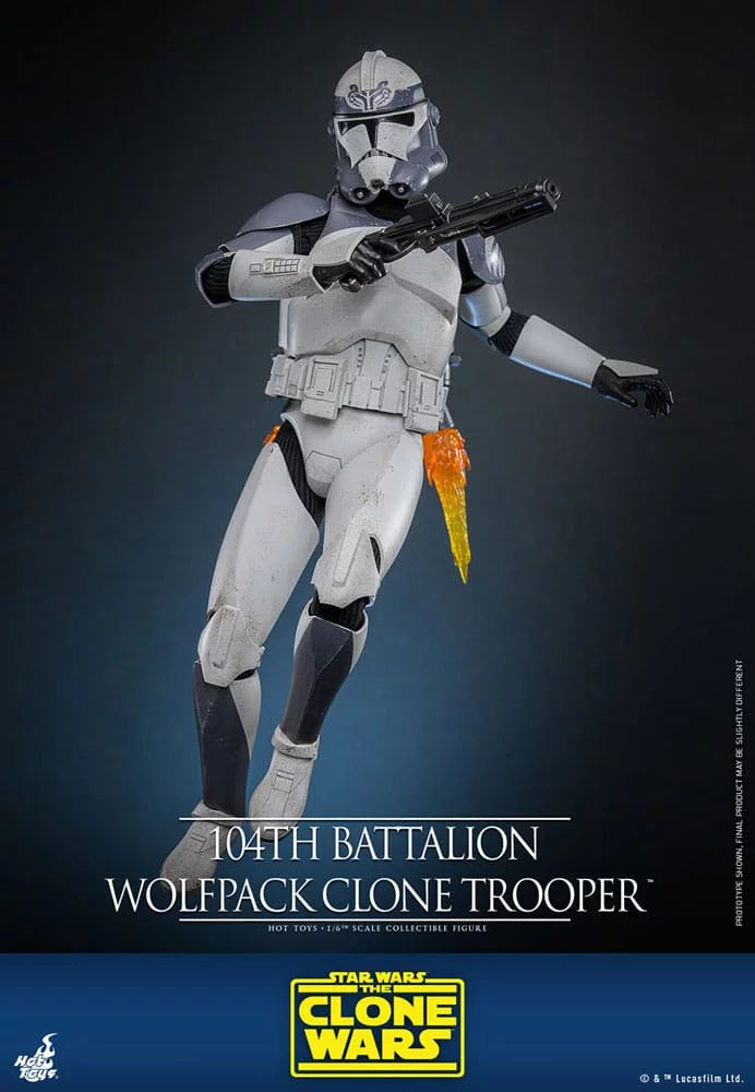 Hot Toys 104th Battalion Wolfpack Clone Trooper Hot Toys Star Wars: The Clone Wars TMS142 1/6 Scale Figure