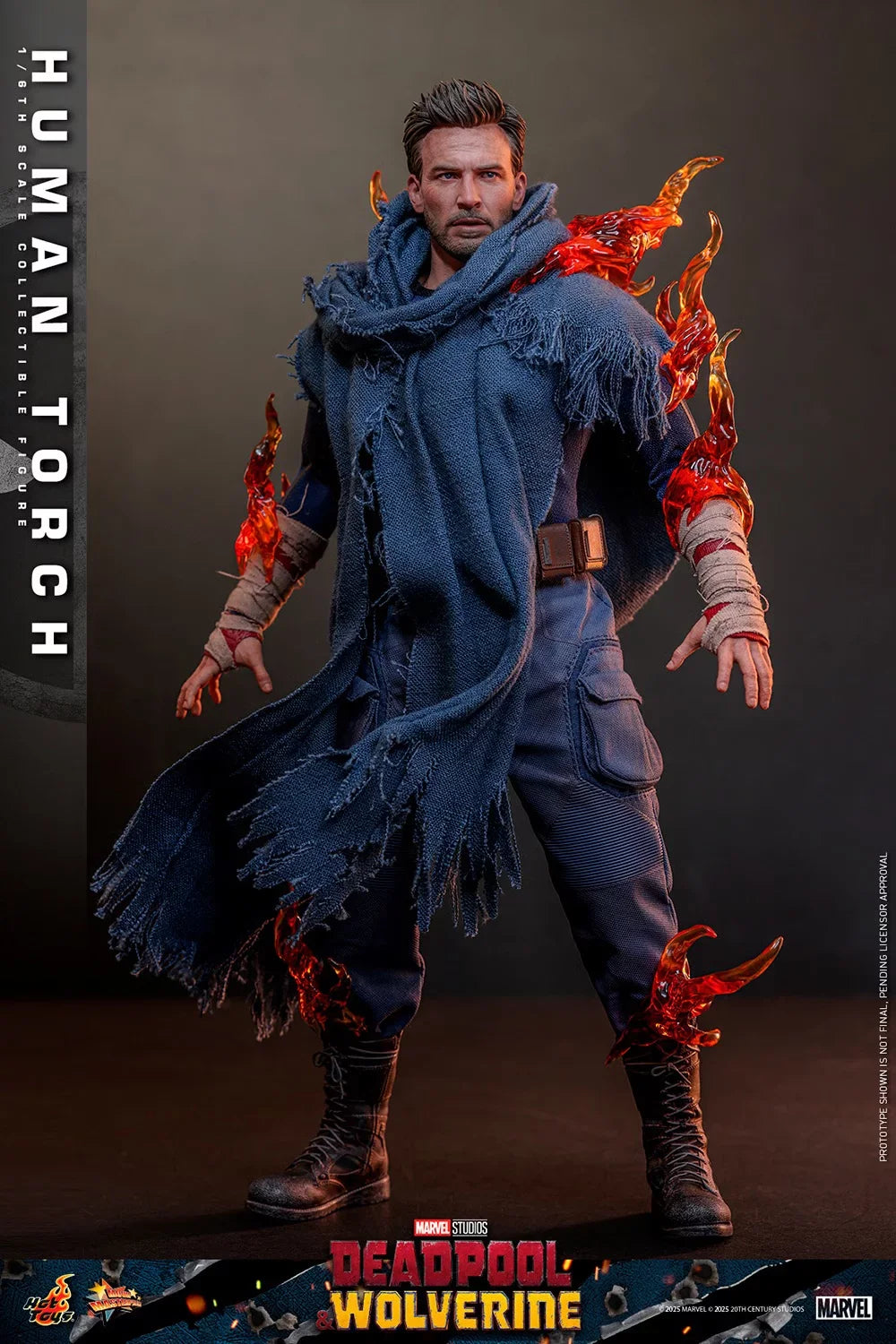 Hot Toys Human Torch Hot Toys Deadpool & Wolverine MMS789 1/6th Scale Collectible Figure