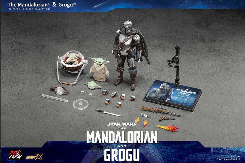 ZD Toys The Mandalorian And Grogu 1/10 Action Figure