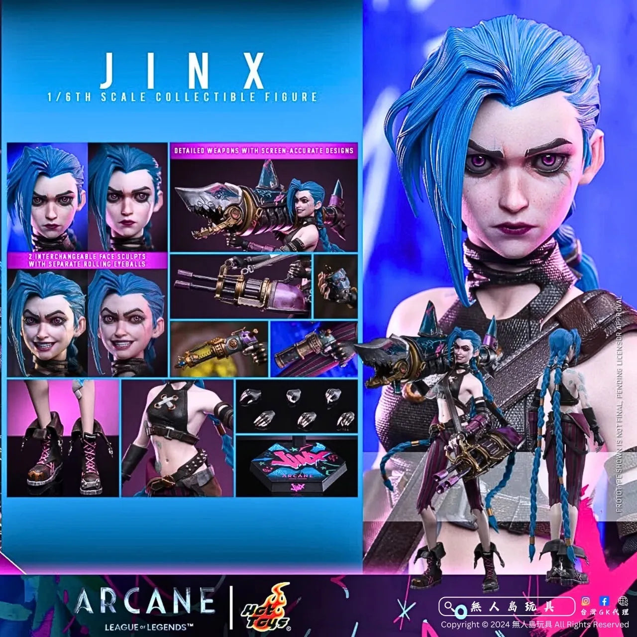 Hot Toys Jinx Hot Toys Arcane TMS137 1/6th scale Collectible Figure