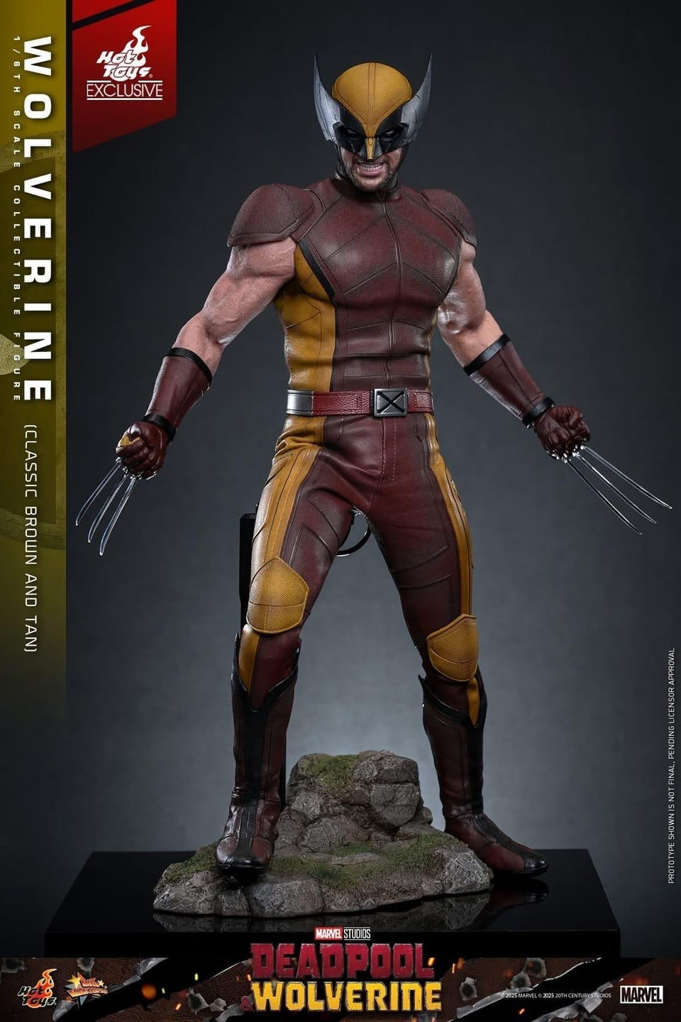 Hot Toys Wolverine (Classic Brown and Tan) Hot Toys Deadpool & Wolverine MMS831 1/6 Scale Figure