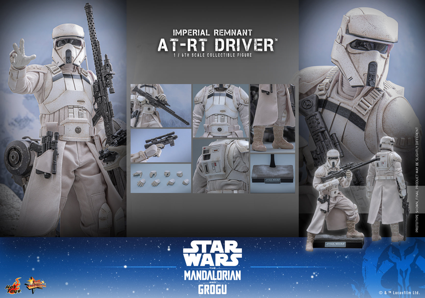 Hot Toys Star Wars: The Mandalorian & Grogu™ Imperial Remnant At-rt Driver™ 1/6th Scale Collectible Figure MMS853
