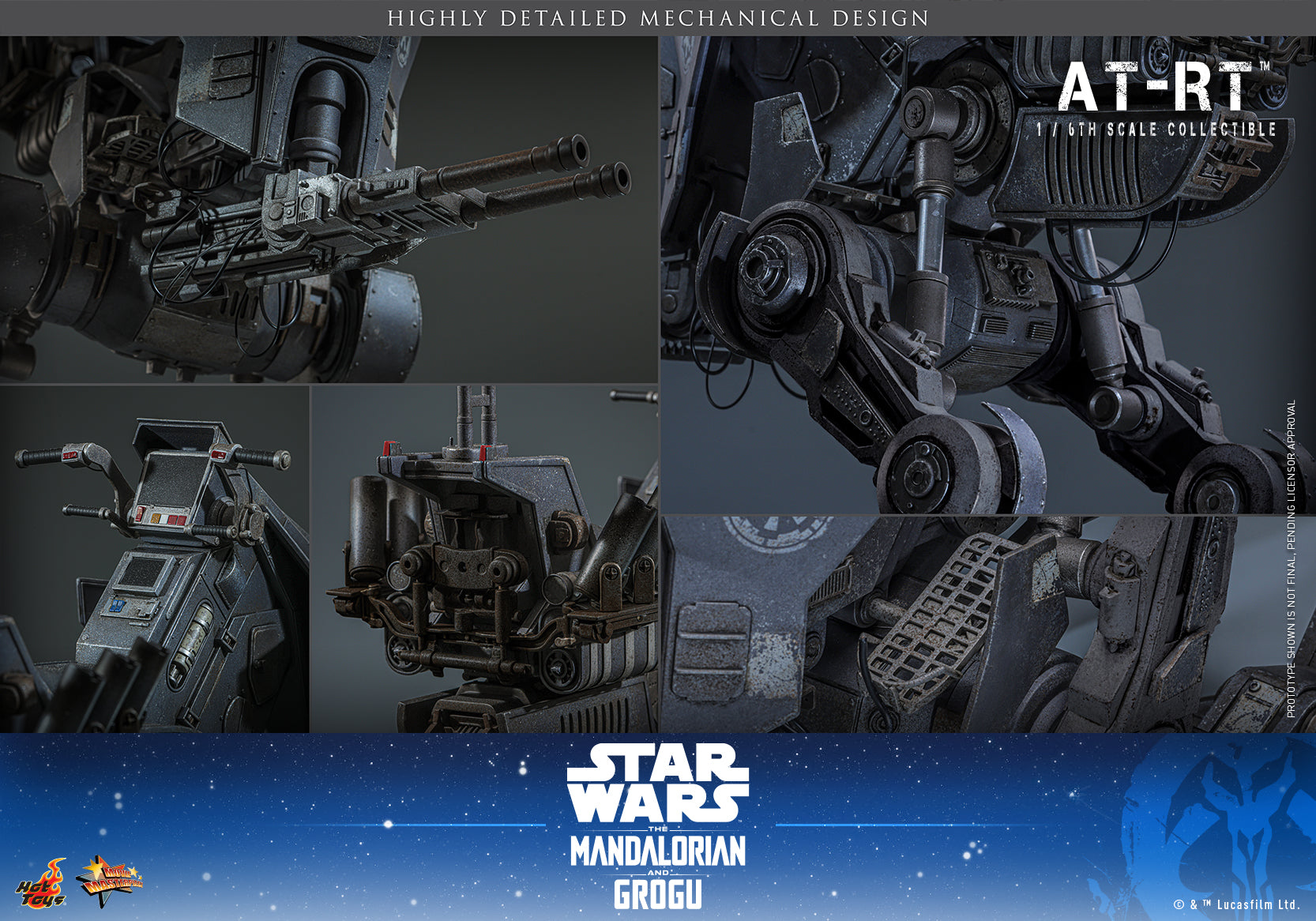 Hot Toys star wars: the mandalorian & grogu™ at-rt™ 1/6th scale collectible MMS874