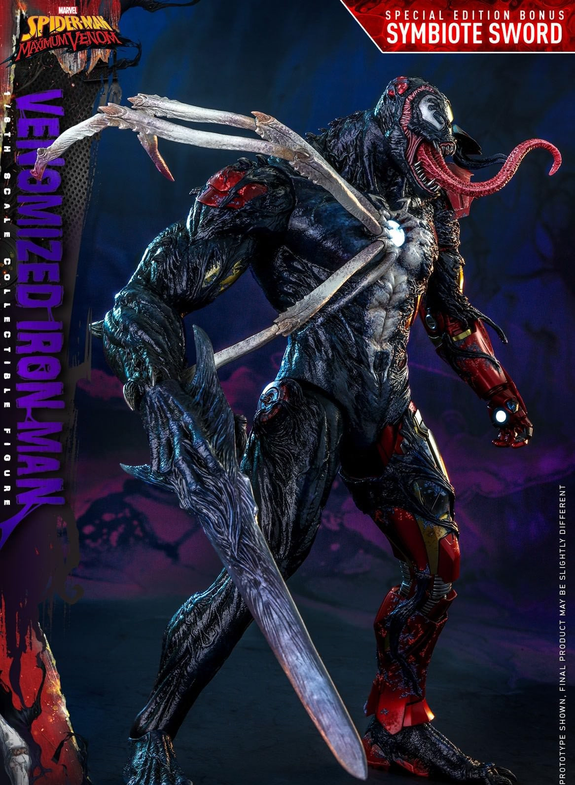 Hot Toys Marvel-Marvel's Spiderman Maximum Venom Venomized Ironman AC04 1/6 Figure