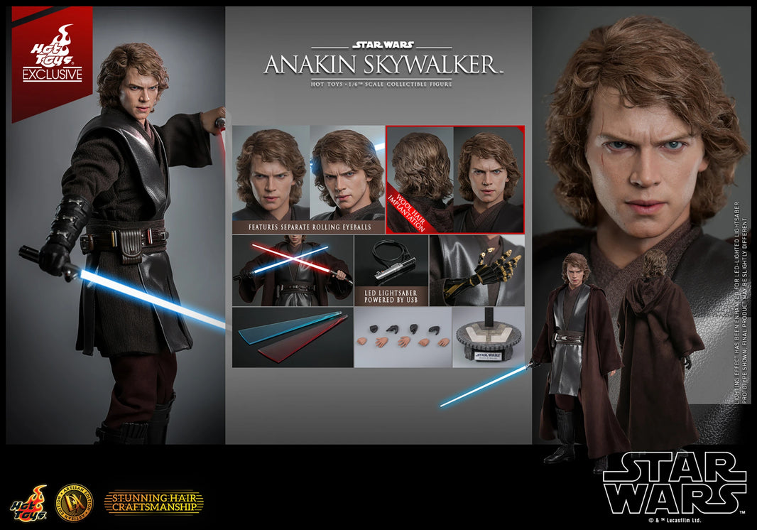 Hot Toys Star Wars Episode III Revenge of the Sith 1/6th scale Anakin Skywalker TM Collectible Figure Toy Fair Exclusive DX34AE