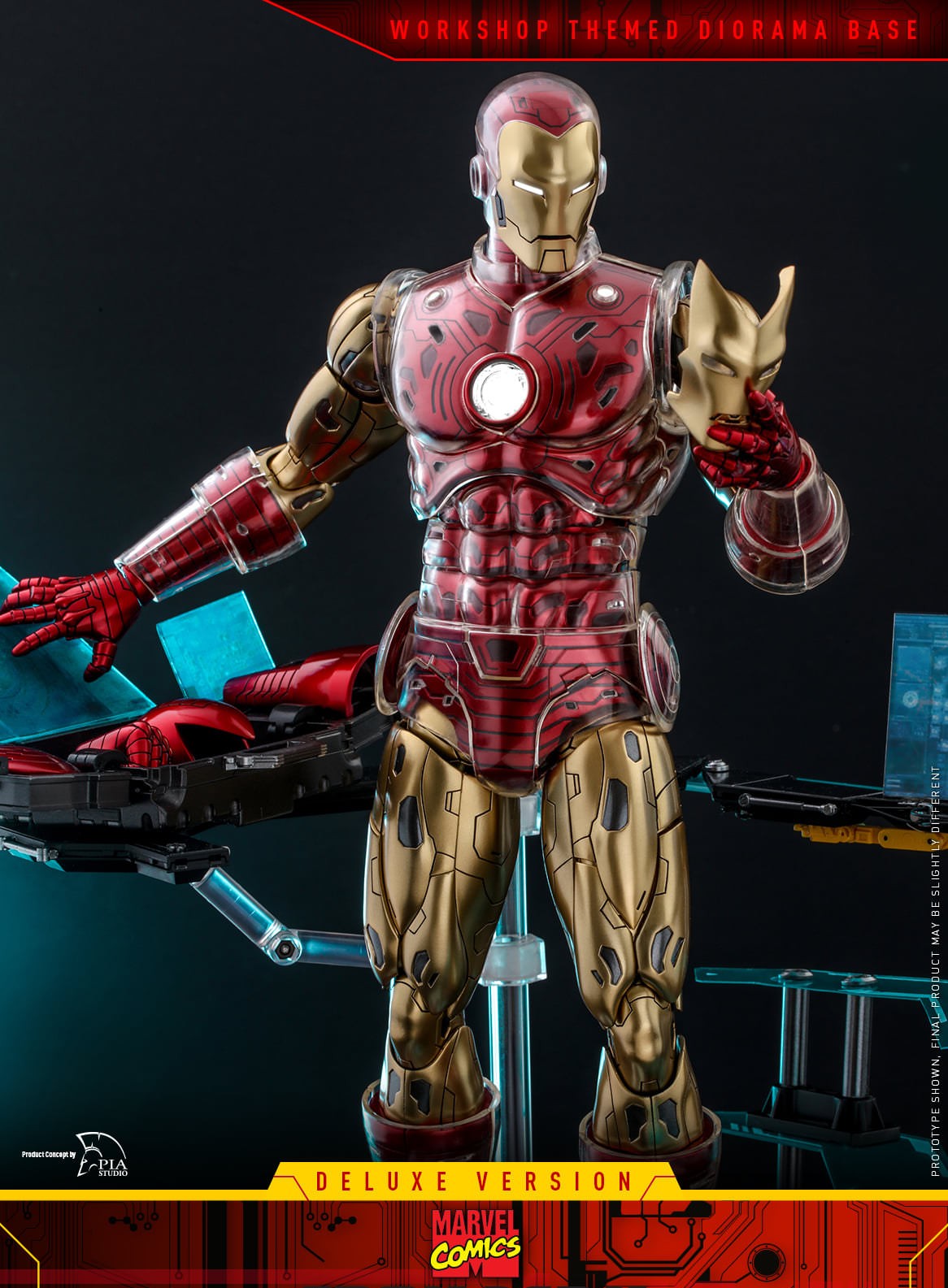 Hot Toys Iron Man-Marvel Comiss The Origins Collection Ironman Deluxe Version CMS08 1/6 Scale Figure