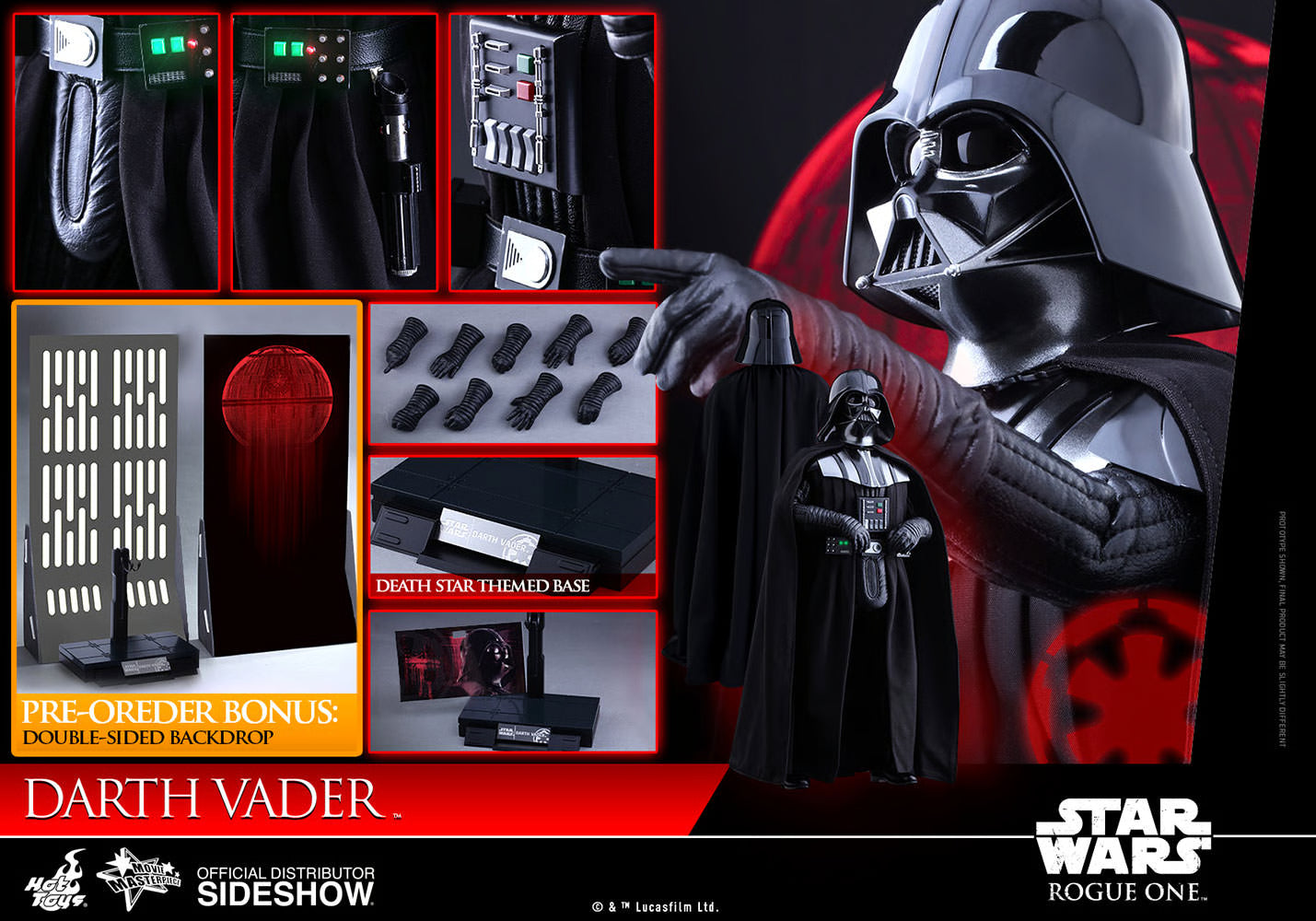 Hot Toys Star Wars–Star Wars Rogue One A Star Wars Story Darth Vader MMS388 1/6 Scale Figure