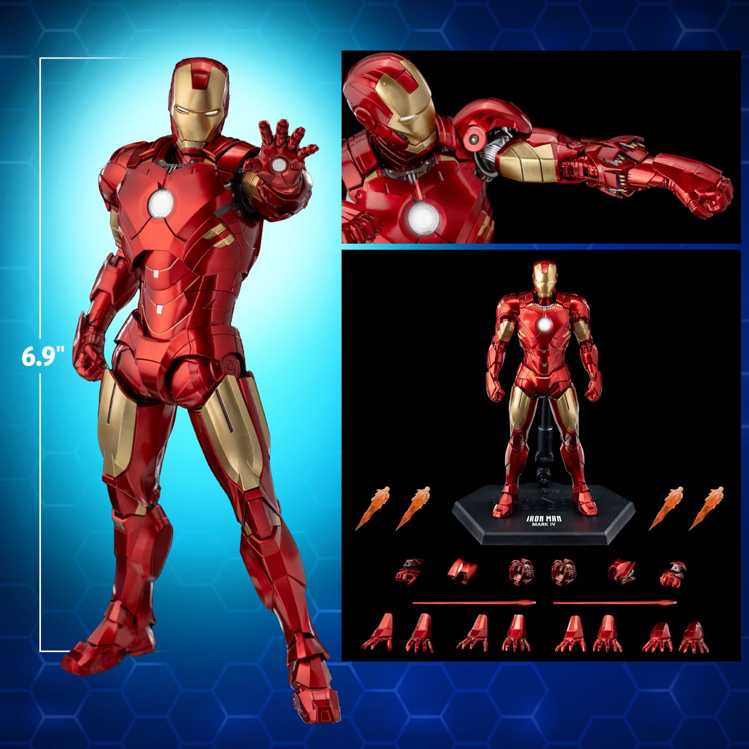 ThreeZero Iron Man Mk 4 DLX Collectible 1/12 Figure TZ-MK4
