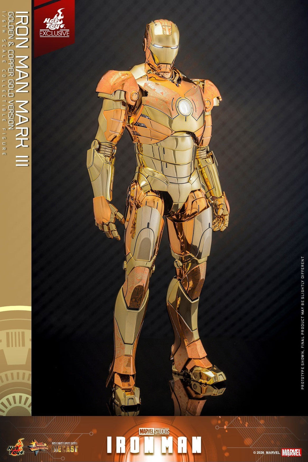 Hot Toy Iron Man Mark III Hot Toys Iron Man (Golden & Copper Gold Version) MMS848D78 1/6 Scale Collectible Figure