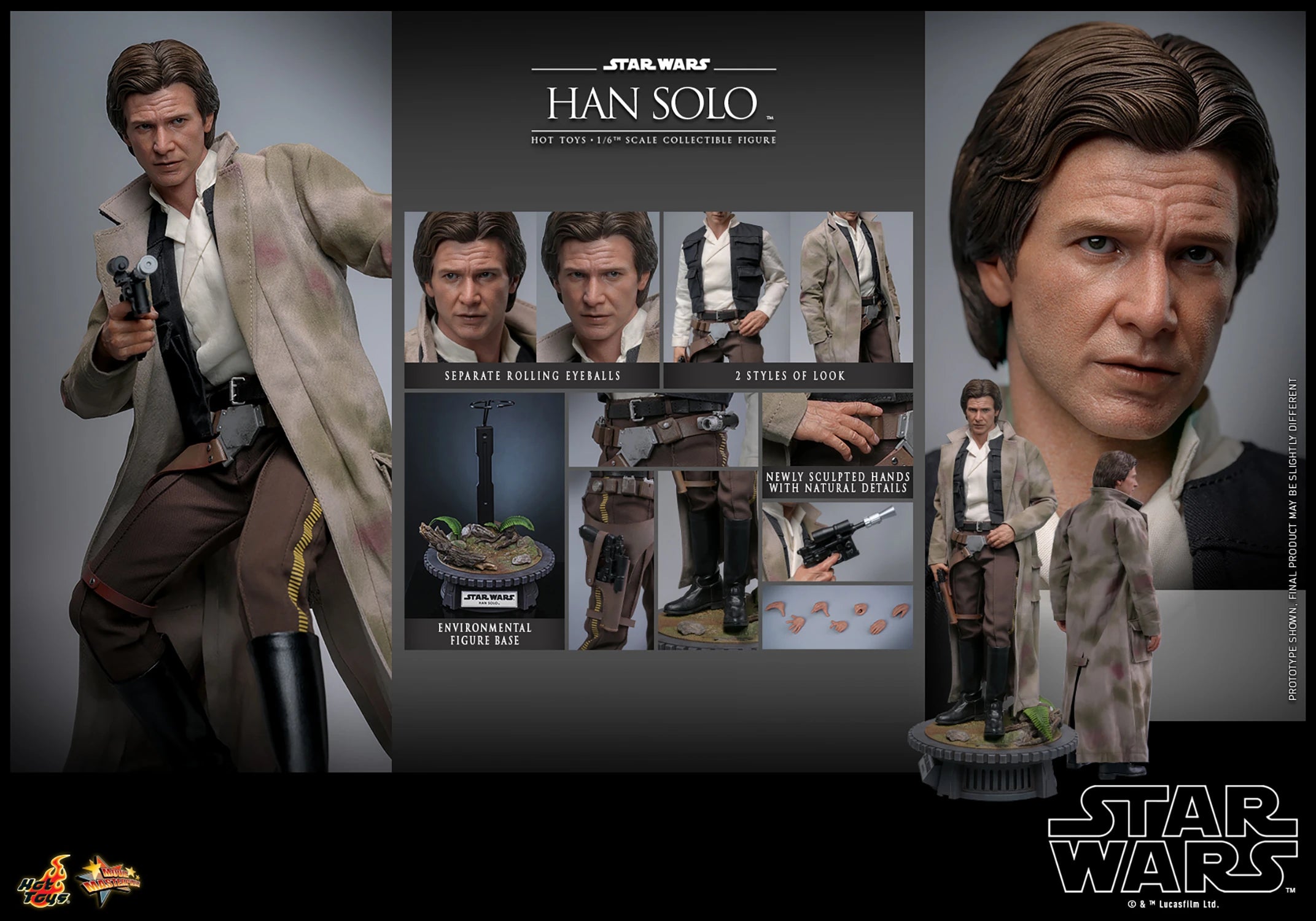 Hot Toys Han Solo Star Wars: Return of the Jedi MMS740 1/6 Scale Figure