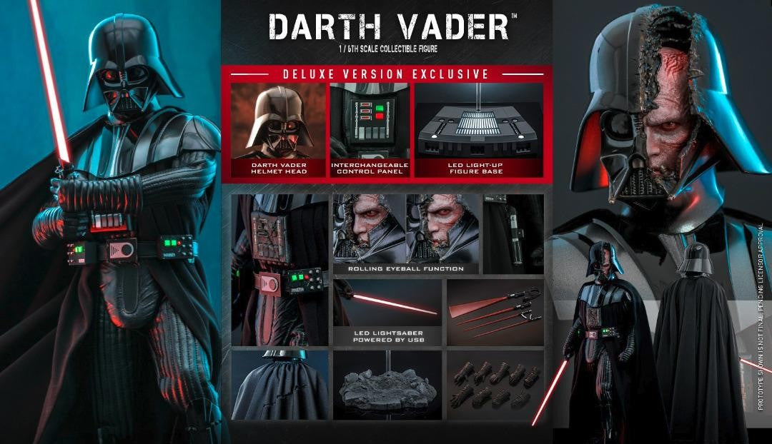 Hot Toys Star Wars Obi-Wan Kenobi-Star Wars Obi-Wan Kenobi Darth Vader Deluxe Version DX28 1/6 Figure