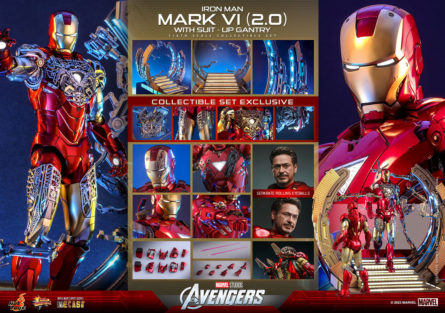Hot Toys The Avengers Iron Man Mark VI 2.0 1/6 Figure MMS688 D53