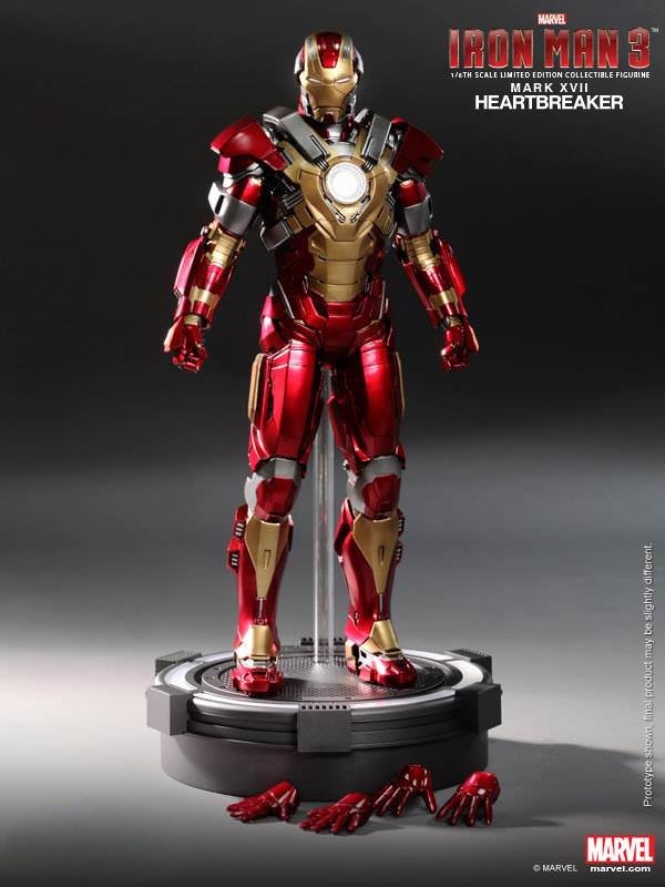 Hot Toys Iron Man-Iron Man 3 Mark XVII Heartbreaker Armor MMS212 1/6 Scale Figure