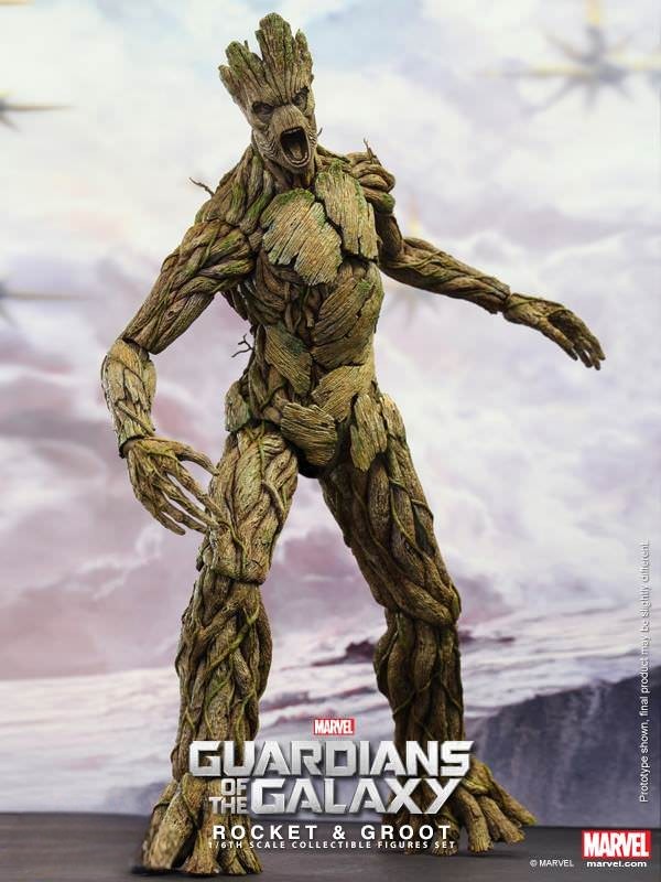 Hot Toys Guardians of the Galaxy-Guardians of the Galaxy Rocket & Groot MMS254 1/6 Scale Figure