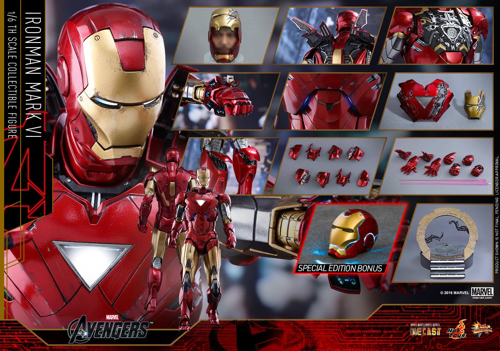 Hot Toys  Iron Man Mark VI The Avengers MMS378 1/6 Figure