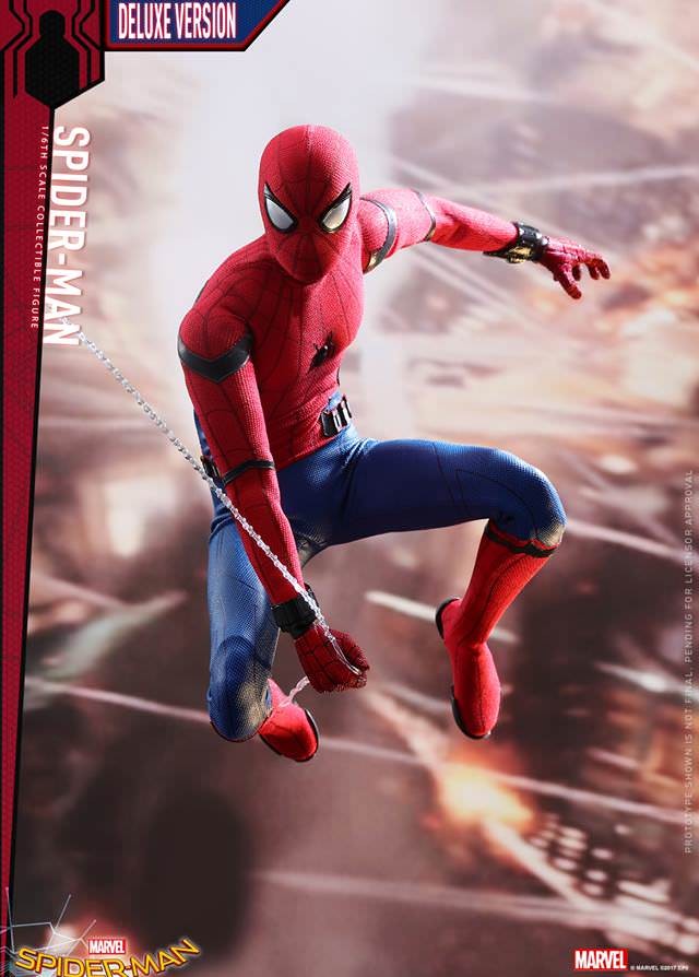 Hot Toys Spiderman-Spiderman Homecoming Spiderman Deluxe Edition MMS426 1/6 Scale Figure