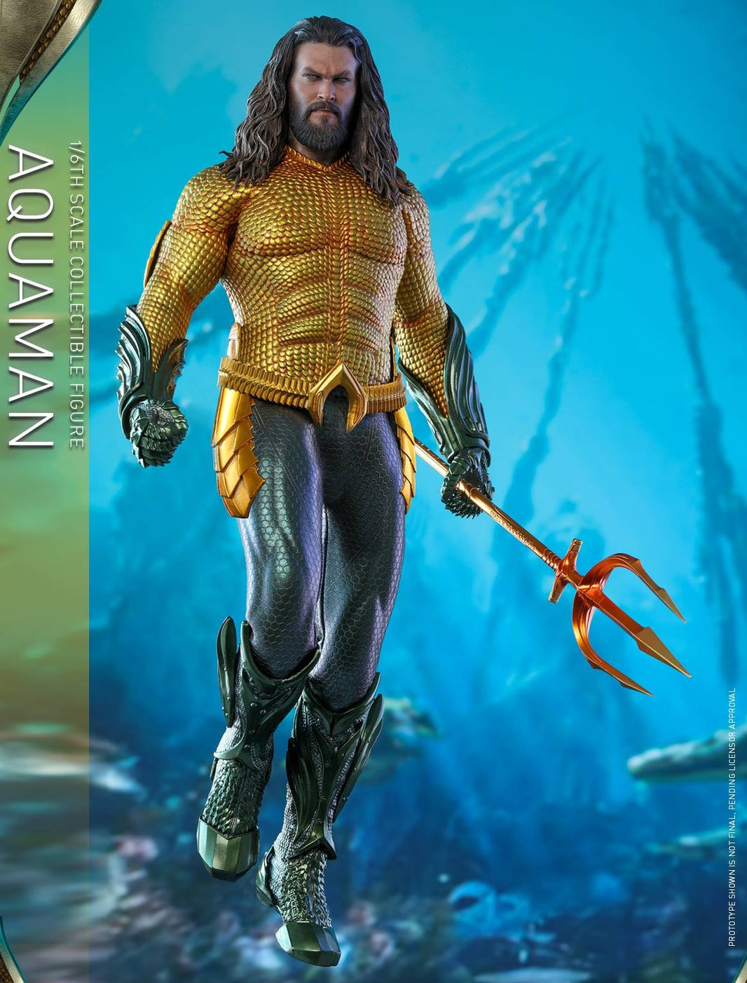Hot Toys Aquaman-Aquaman Gold Chrome Suit MMS518 1/6 Scale Figure