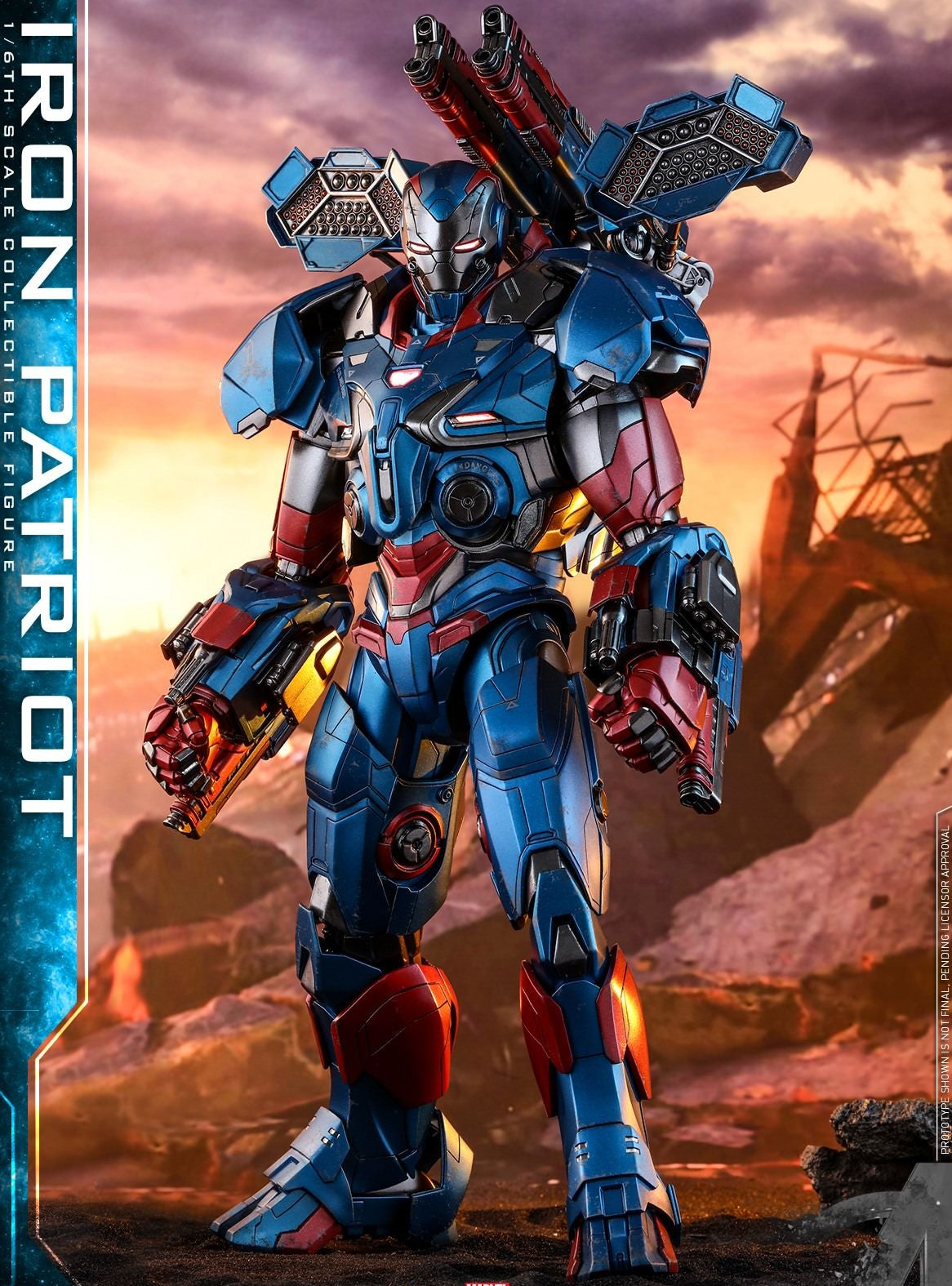 Hot Toys Avengers–Avengers Endgame Iron Patriot MMS547 1/6 Scale Figure