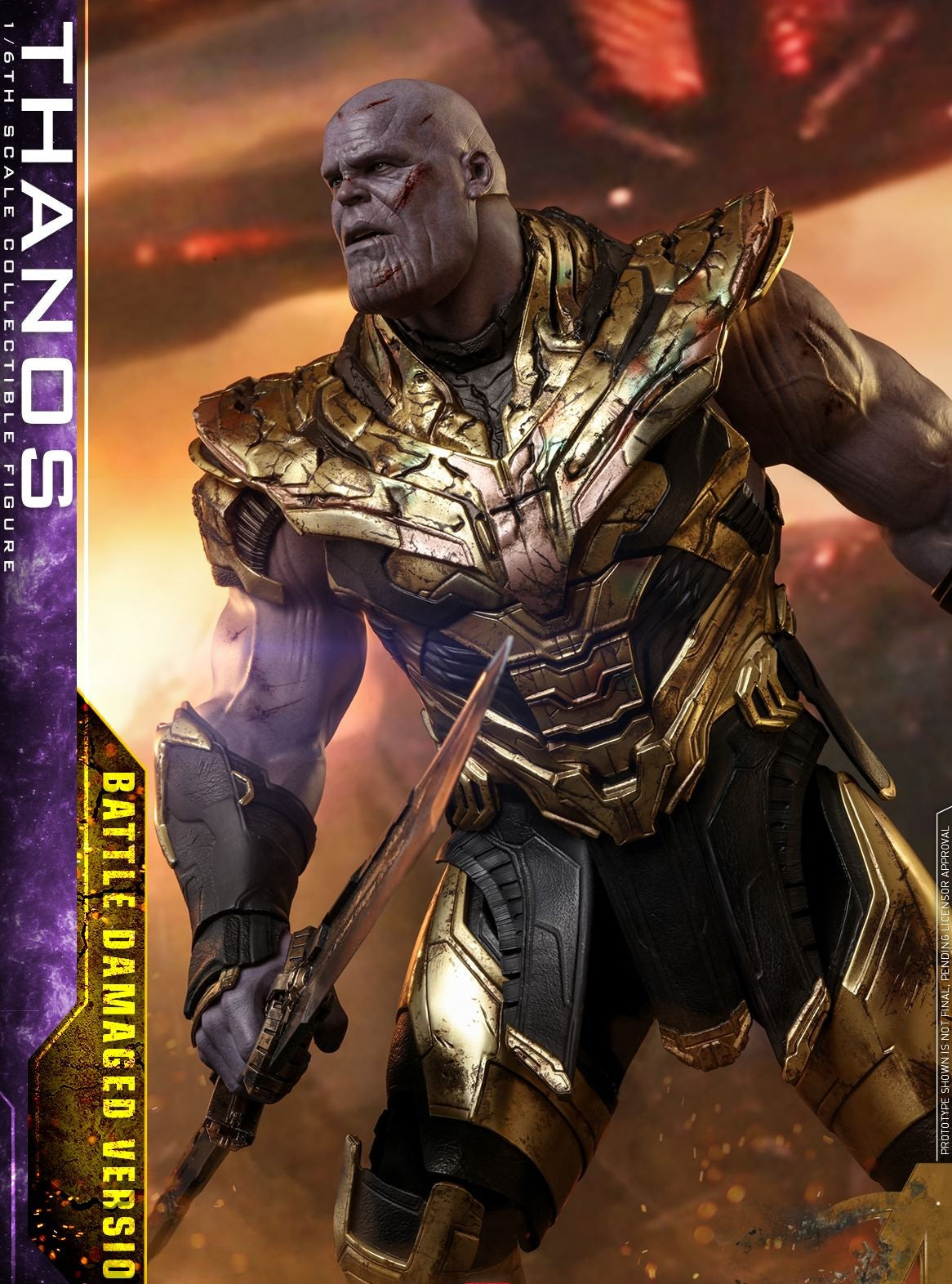 Hot Toys Avengers-Avengers Endgame Thanos (Battle Damaged Version) MMS564 1/6 Scale Figure