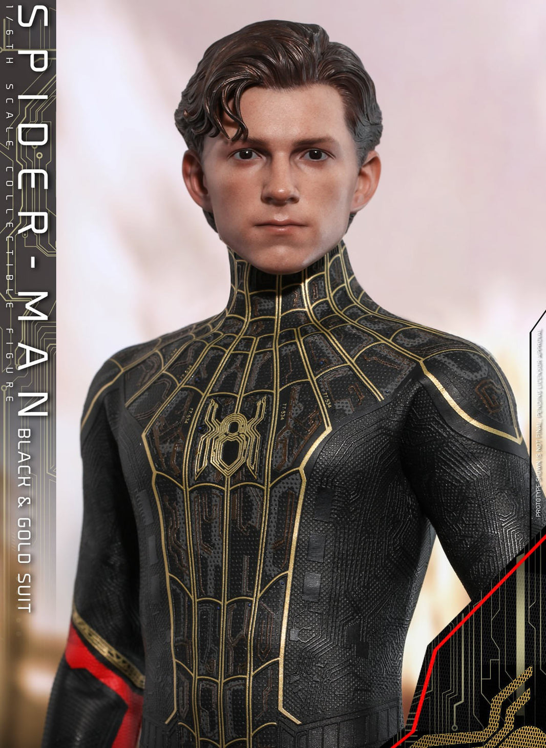 Hot Toys Spiderman-Spiderman No Way Home Black and Gold Suit MMS604 1/6 Scale Figure