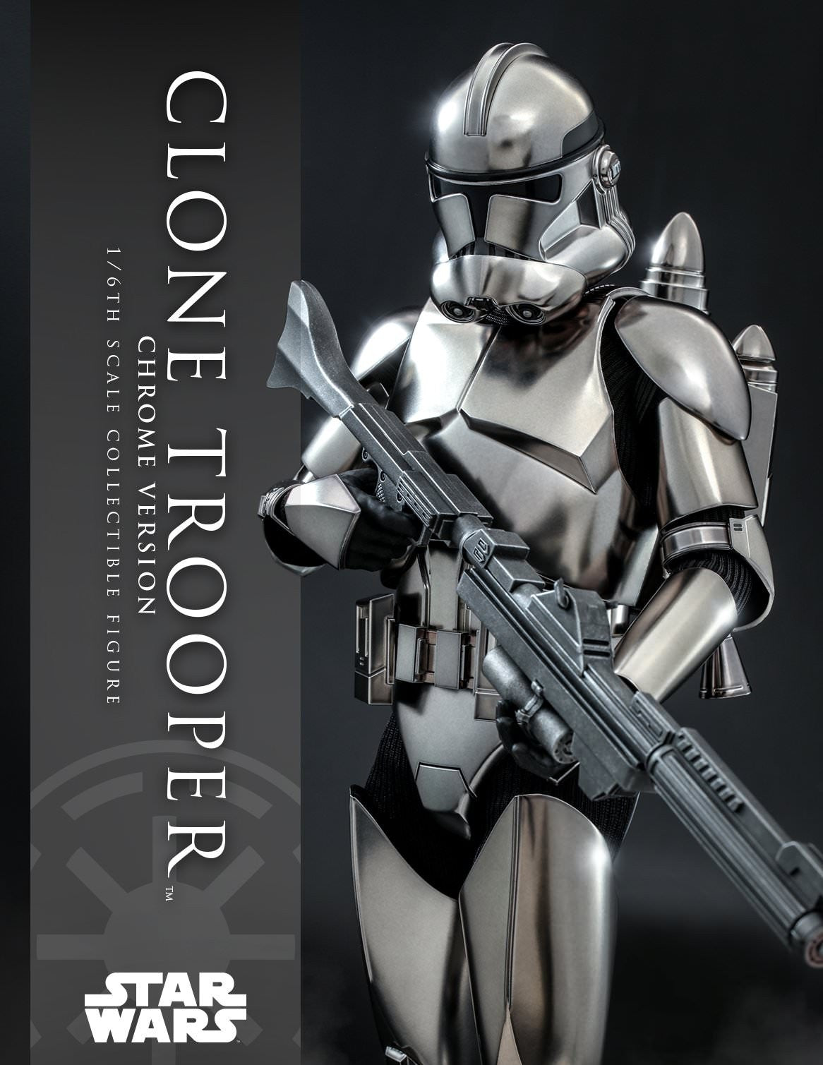 Hot Toys Star Wars–Star Wars Clone Trooper Chrome Version MMS643 1/6 Scale Figure
