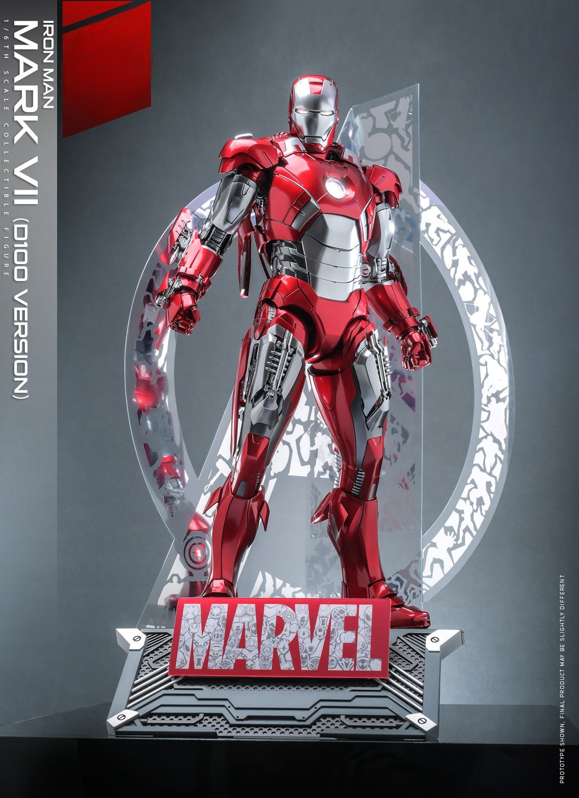 Hot Toys Disney 100-Shang-Disney 100 Iron Man Mark VII MMS696 1/6 Scale Figure