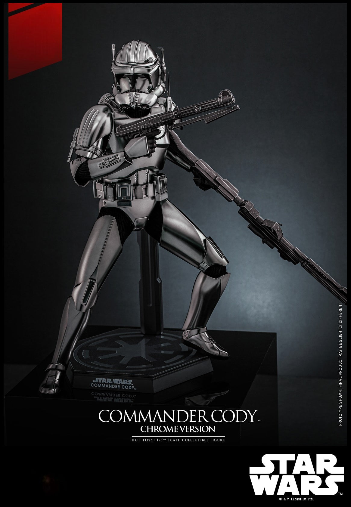 Hot Toys Star Wars-Star Wars III ROTS Commander Cody (Chrome Version) MMS734 1/6 Scale Figure