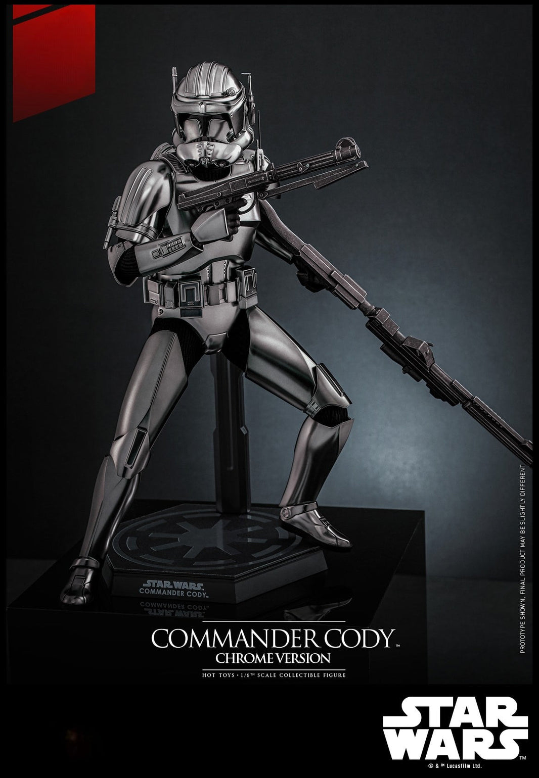Hot Toys Star Wars-Star Wars III ROTS Commander Cody (Chrome Version) MMS734 1/6 Scale Figure