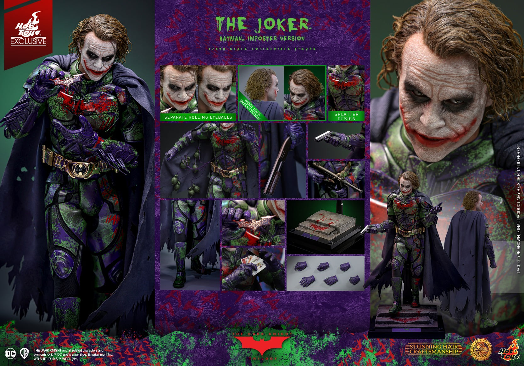 Hot Toys Batman–The Dark Knight The Joker Batman Imposter (Artisan Edition) MMS752 1/6 Scale Figure