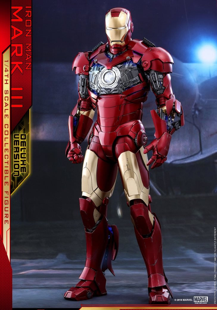 Hot Toys Ironman-Ironman Mark 3 Deluxe Edition QS012 1/4 Scale Figure