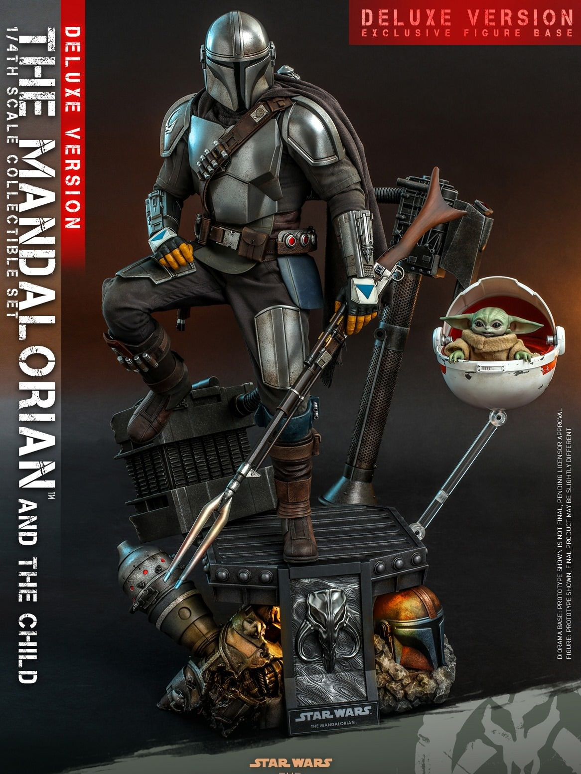 Hot Toys The Mandalorian-The Mandalorian and the Child Deluxe version QS017 1/4 Scale Figure