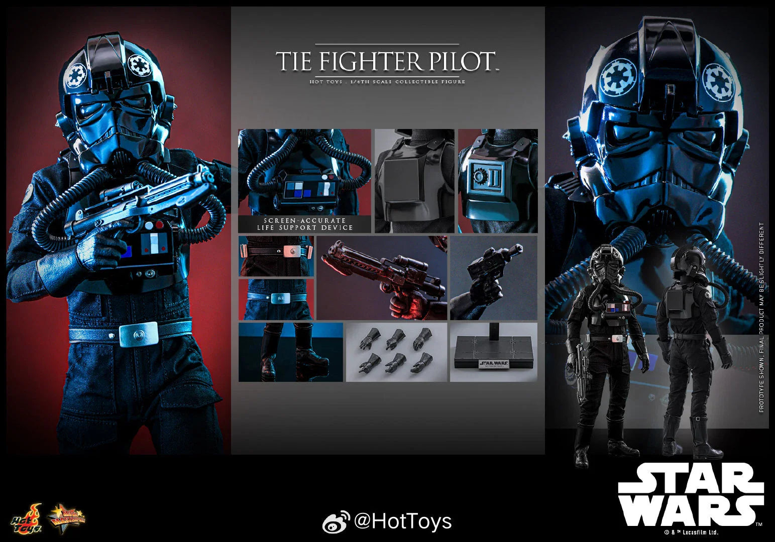 Hot Toys TIE Fighter Pilot Star Wars : A New Hope MMS798 1/6th scale Figure