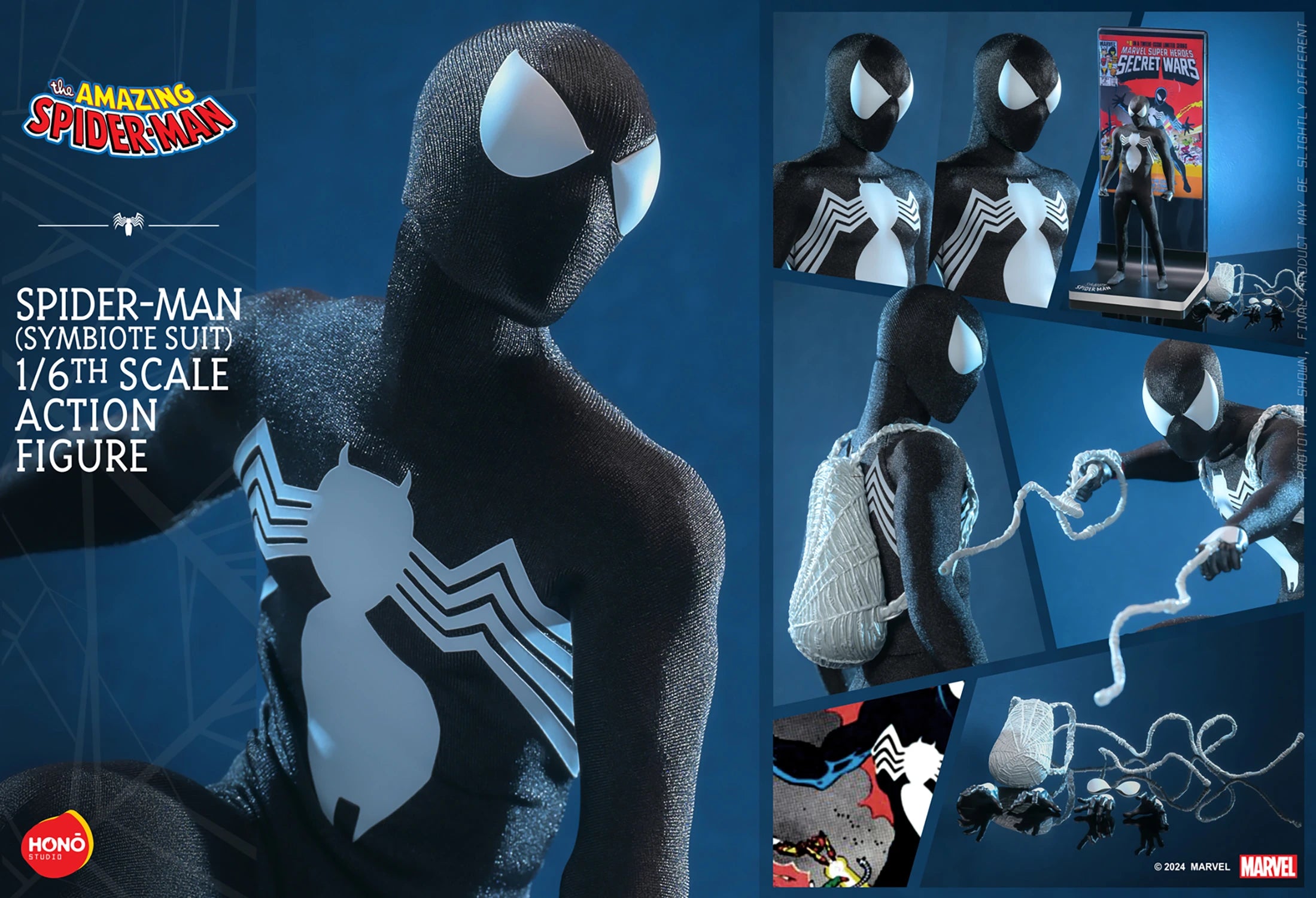 Hono Studios Spider-Man (Symbiote Suit) Action Figure 1/6 Scale Collectible Figure HS04