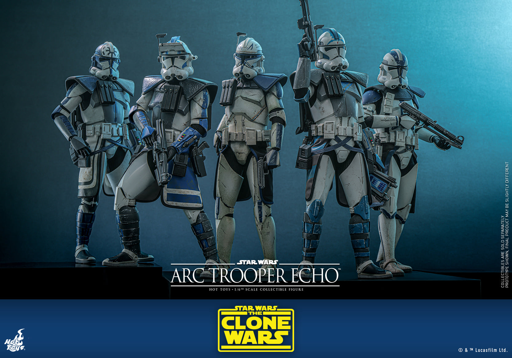 Hot Toys Star Wars-Star Wars The Clone Wars Arc Trooper Echo TMS133 1/6 Scale Figure