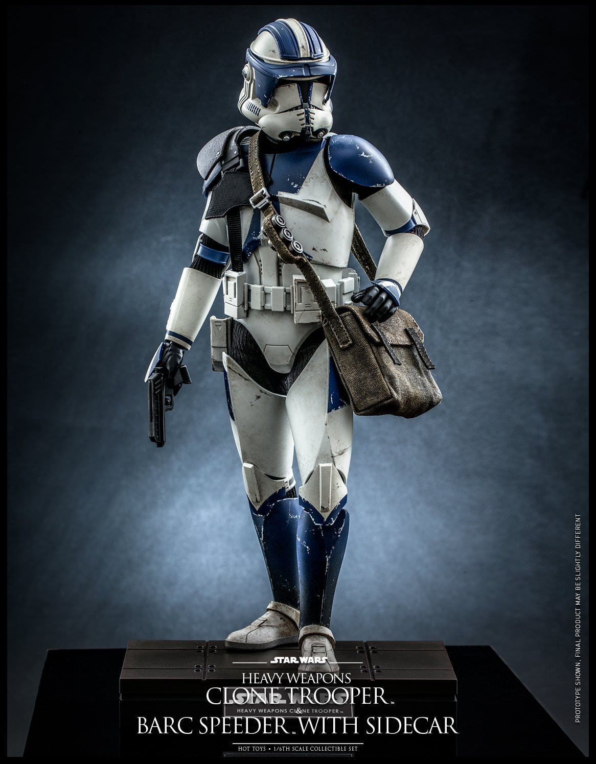 Hot Toys Star Wars-Star Wars The Clone Wars Heavy Weapons Clone Trooper and BARC Speeder with Sidecar Collectible Set TMS077 1/6 Scale Figure