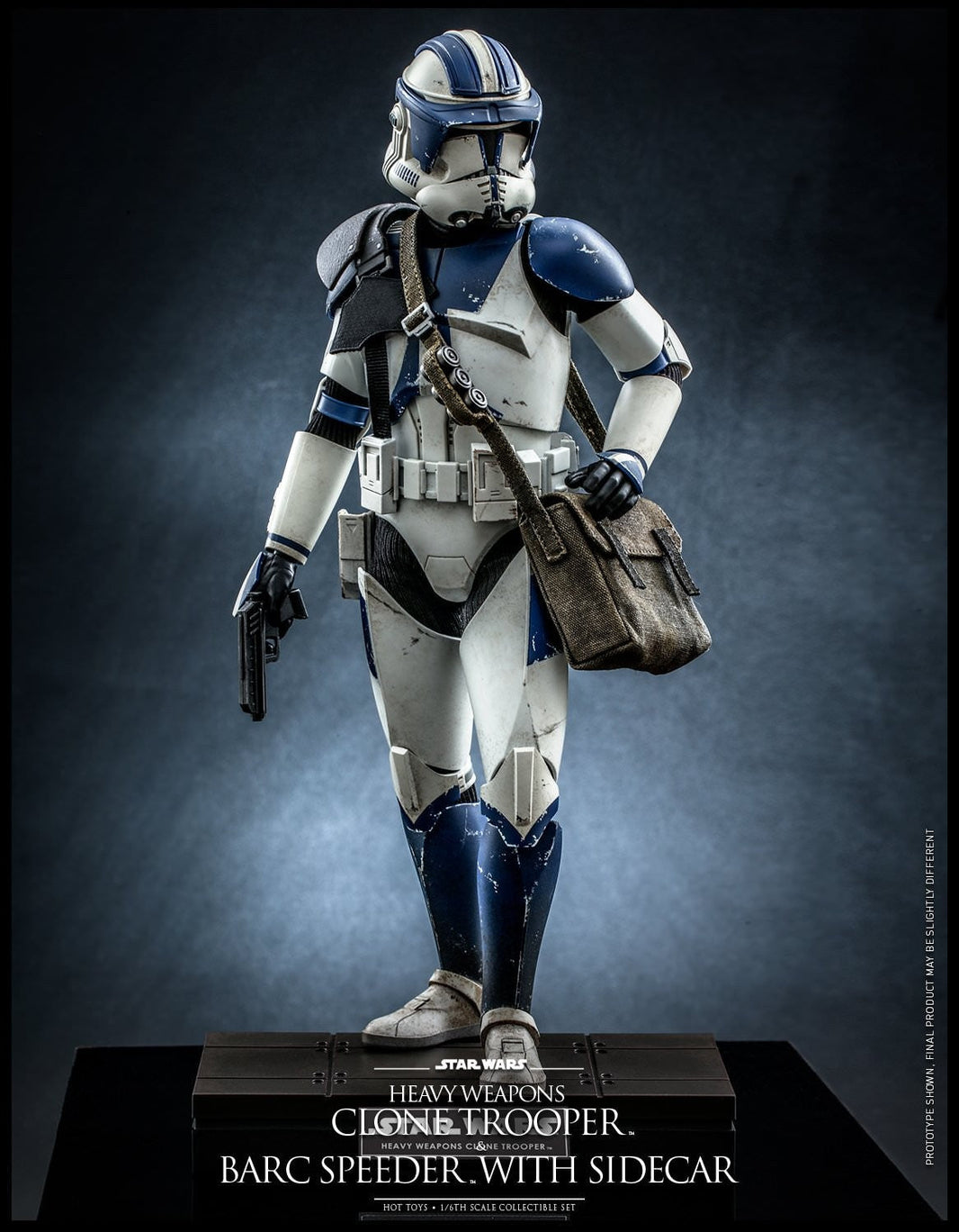 Hot Toys Star Wars-Star Wars The Clone Wars Heavy Weapons Clone Trooper and BARC Speeder with Sidecar Collectible Set TMS077 1/6 Scale Figure