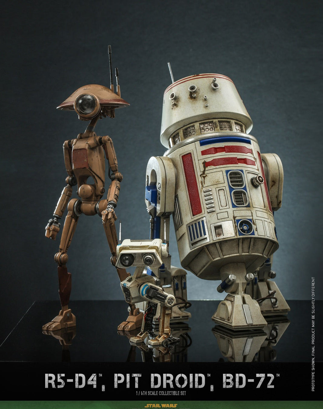 Hot Toys Star Wars -Star Wars The Book of Boba Fett R5-D4, Pit Droid, BD-72T TMS086 1/6 Scale Figure