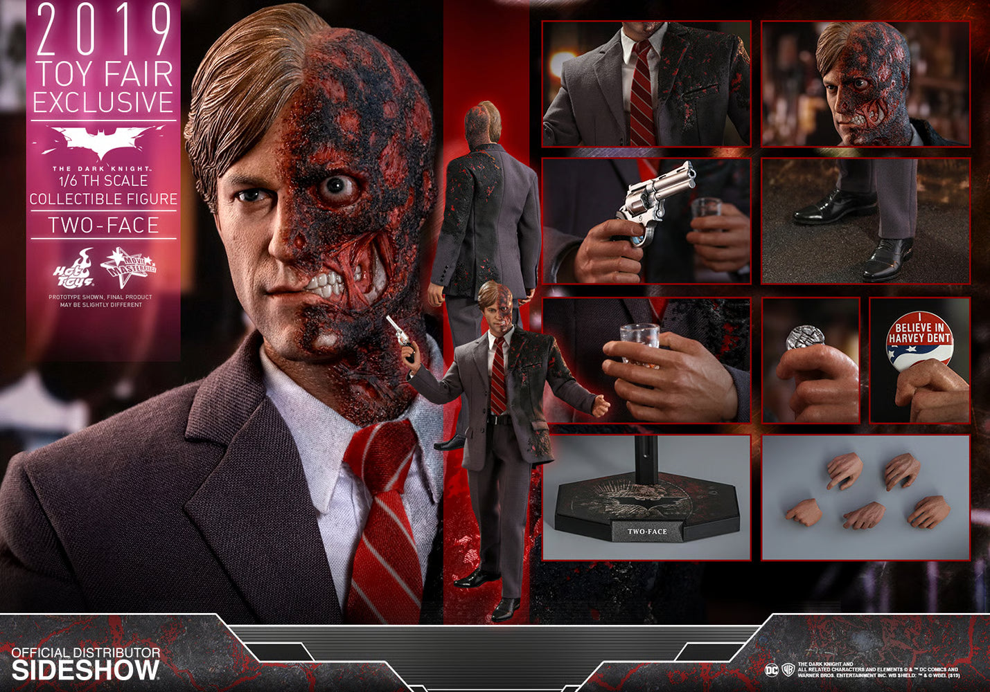 Hot Toys DC– DC The Dark Knight Two Face MMS546 1/6 Scale Figure